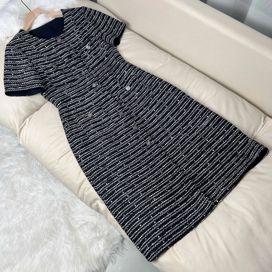 【夜未央】亮片小香风连衣裙 70414