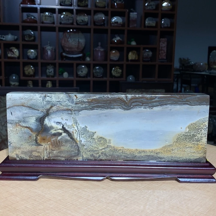 ，广西国画石摆件，收藏观赏