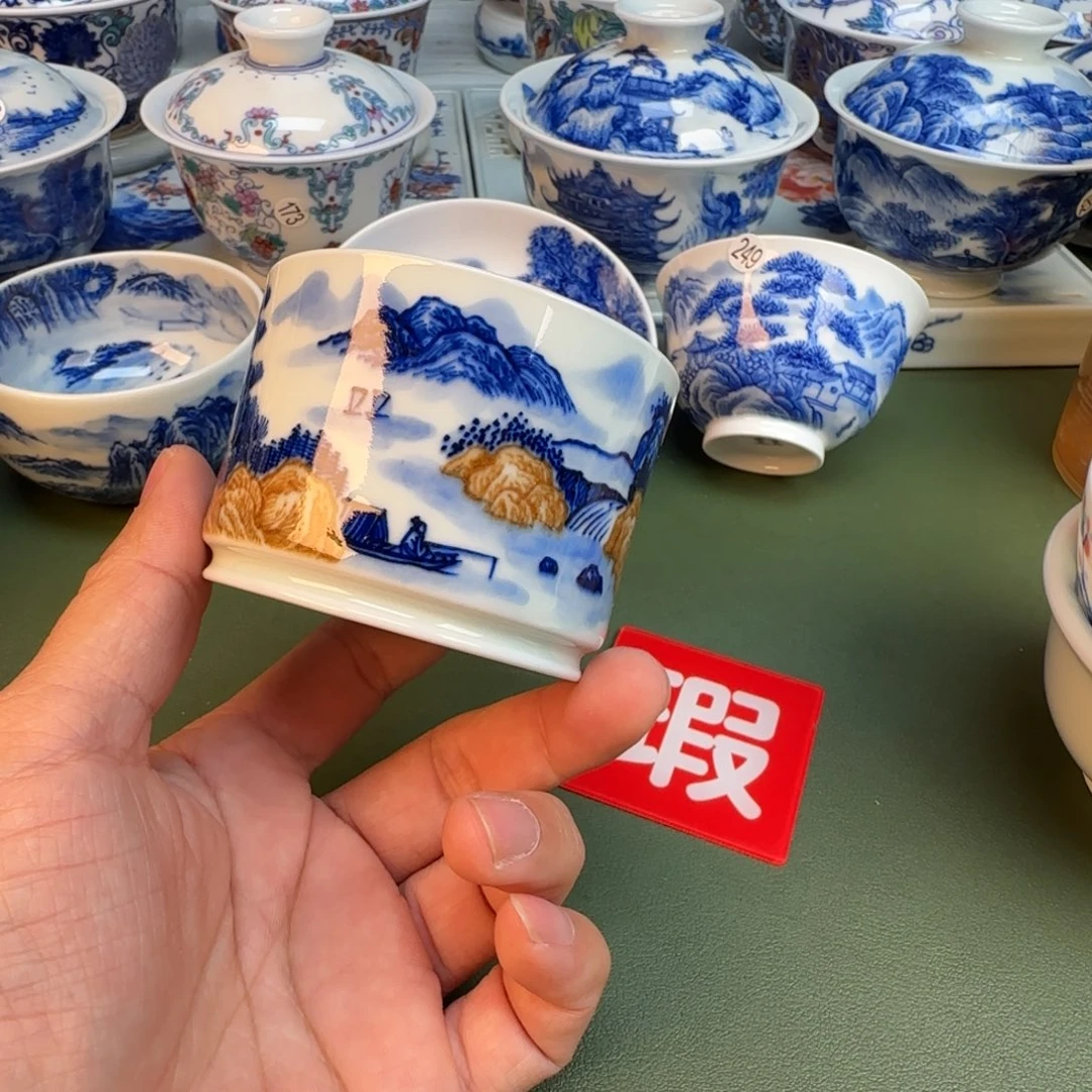 纯手工纯手绘茶具石头开片267