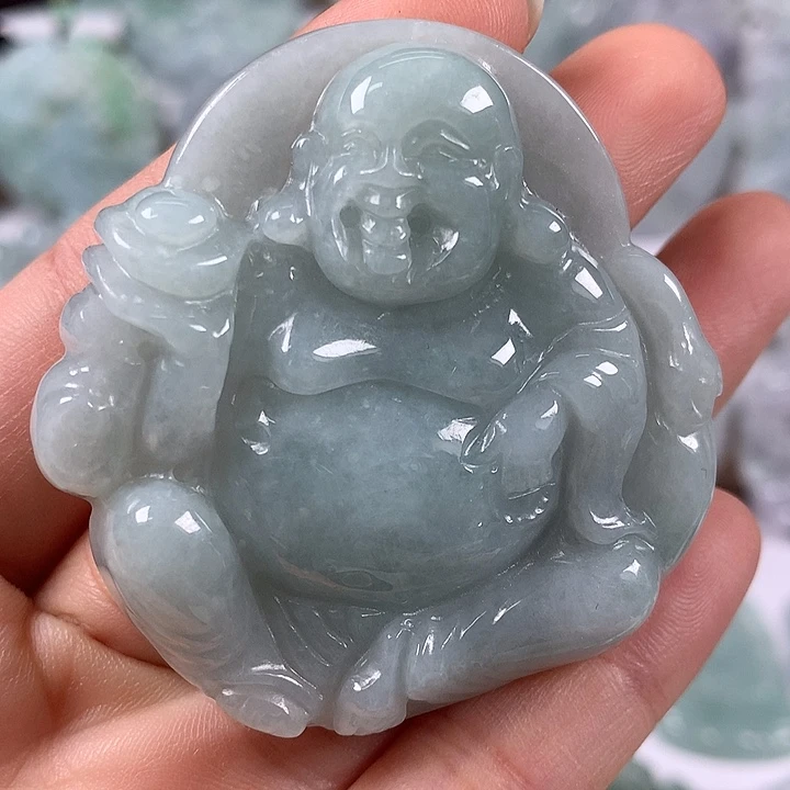 颈饰未镶嵌翡翠逍遥佛福利卡厚10+