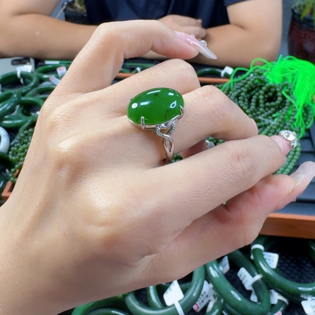 和田玉（碧玉）戒指合金