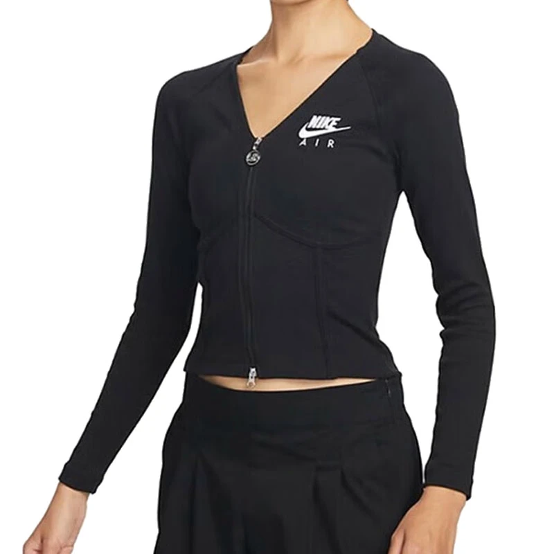 NIKE耐克女子Women's Long-Sleeve Zip Top针织长袖T恤FD2377-010