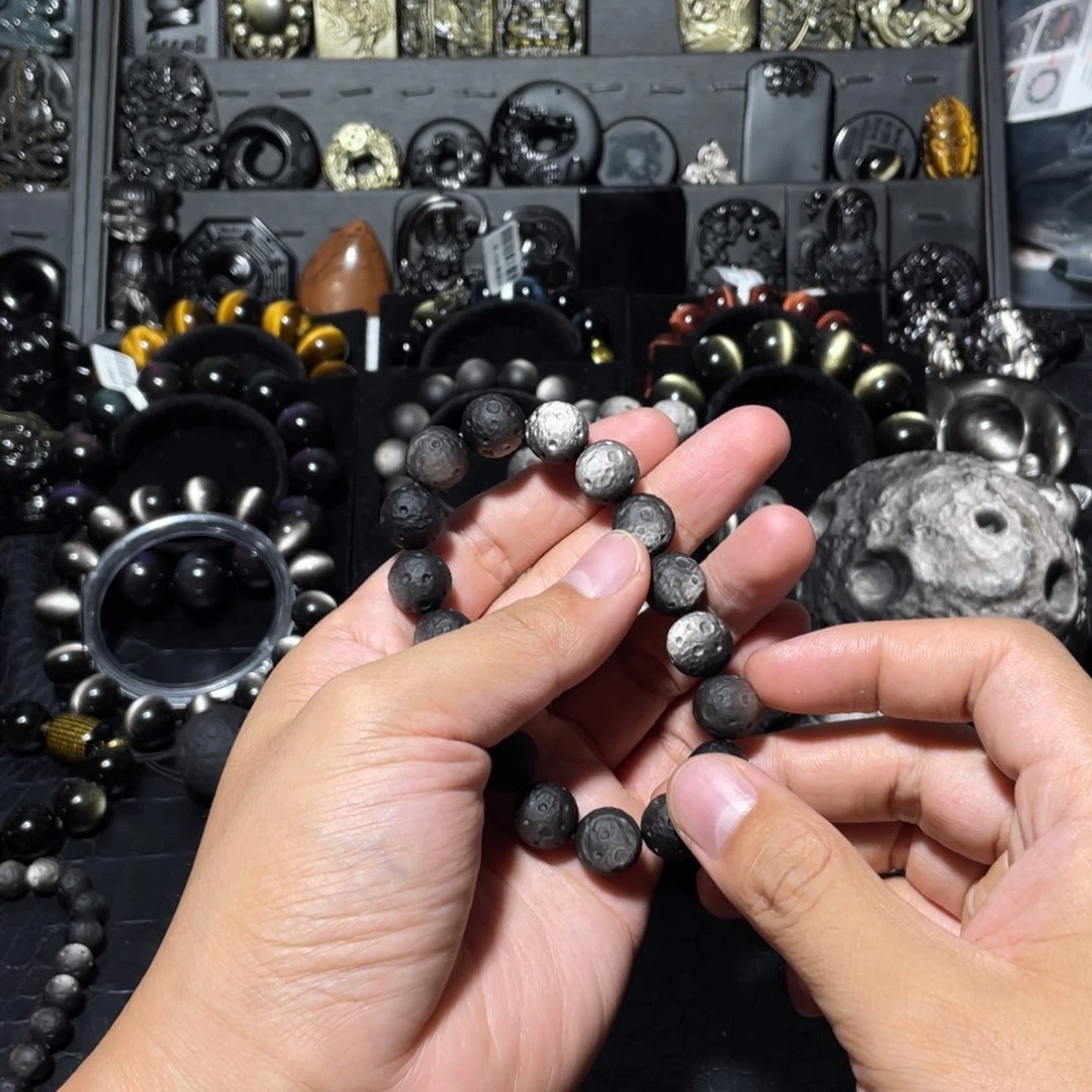 J***r未镶嵌黑曜岩珠宝奇石