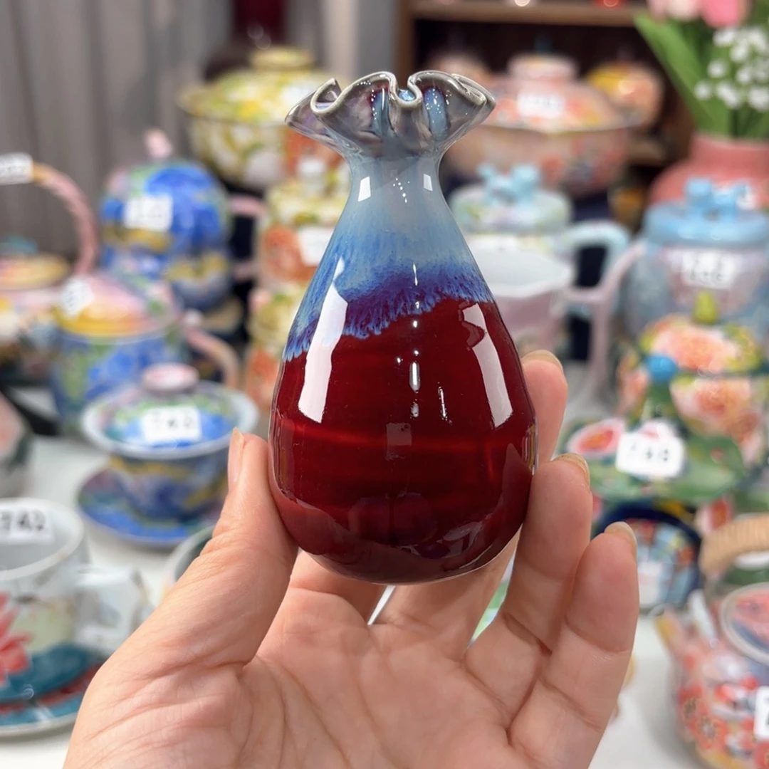 景德镇手绘高温釉下彩陶瓷茶具
