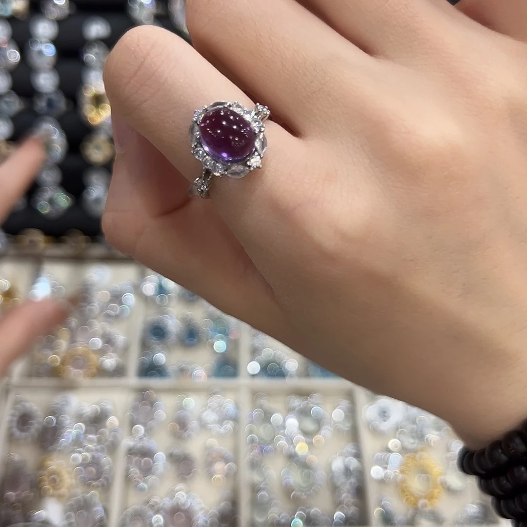 蛇纹石玉银S925镶嵌饰品B***R