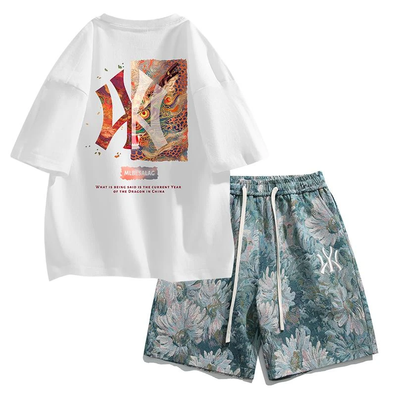 时尚百搭短袖百搭休闲潮流上衣情侣同款T恤2025夏季潮牌体恤男生