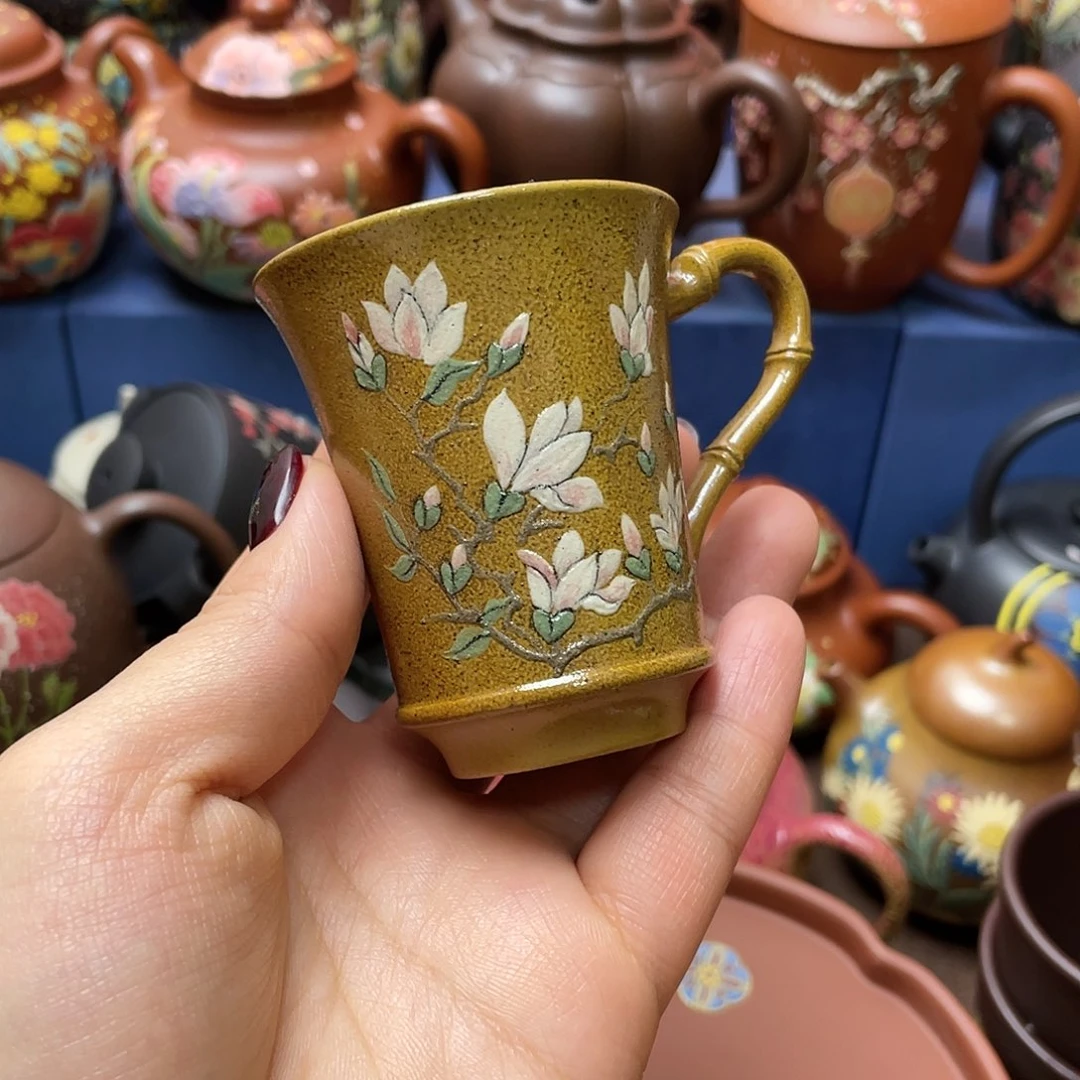 茶杯红泥紫砂主人杯60cc