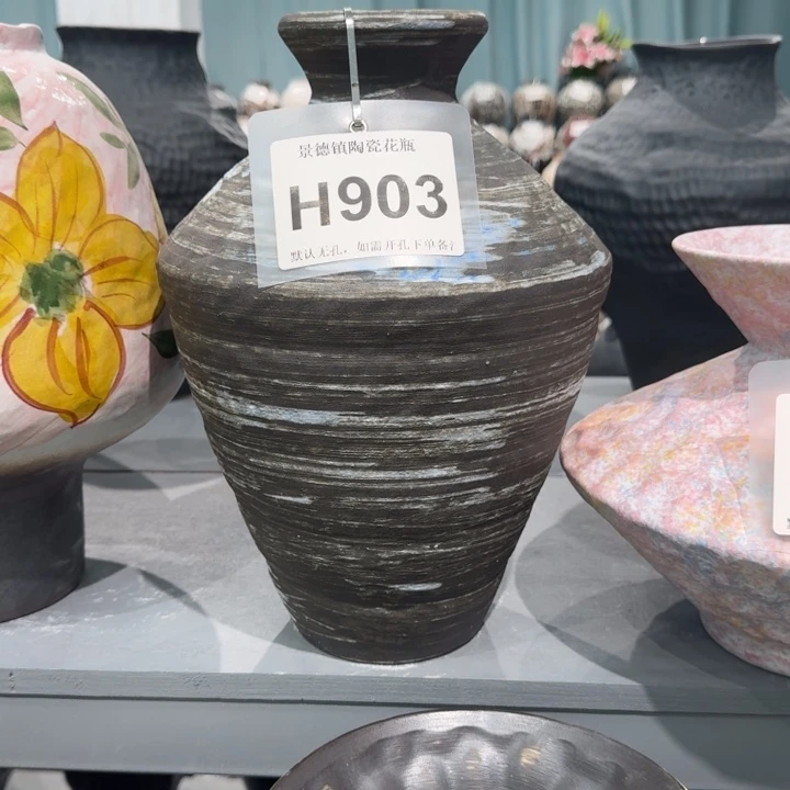b***i瓷片景德镇高温花器编码903高33口6默认无孔