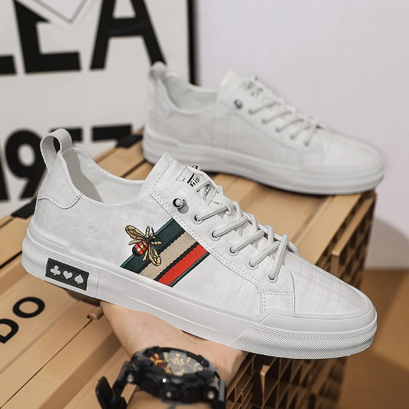 AMI DRAJK酷奇潮牌男鞋子高级感痞帅2025新款一脚蹬小白鞋小蜜蜂