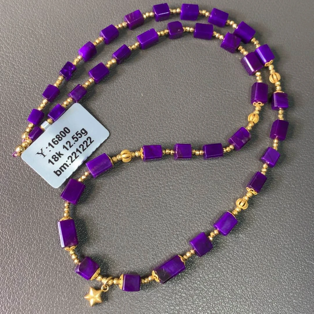 苏纪石（舒俱来）18K金镶嵌项链