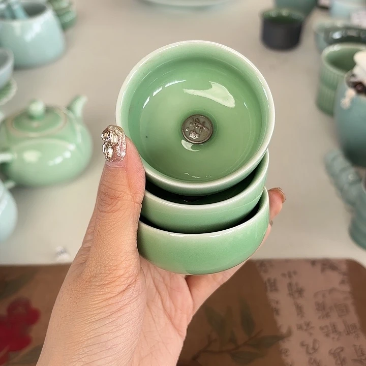 龙泉云间青瓷小米茶器