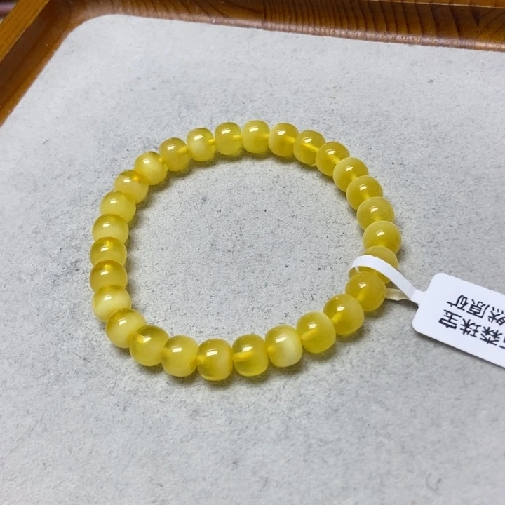 蜜蜡未镶嵌裸石手串