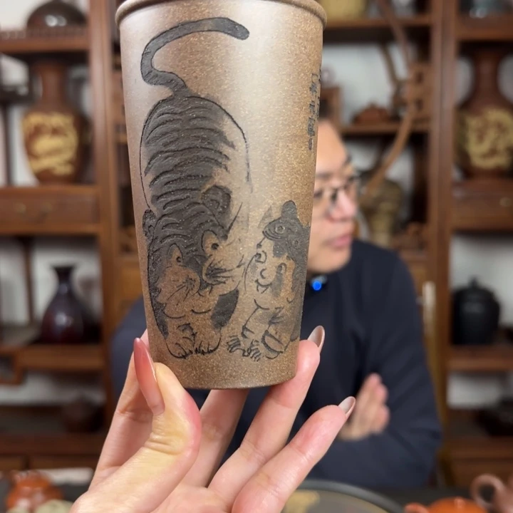 紫砂茶壶可乐杯 虎虎生威