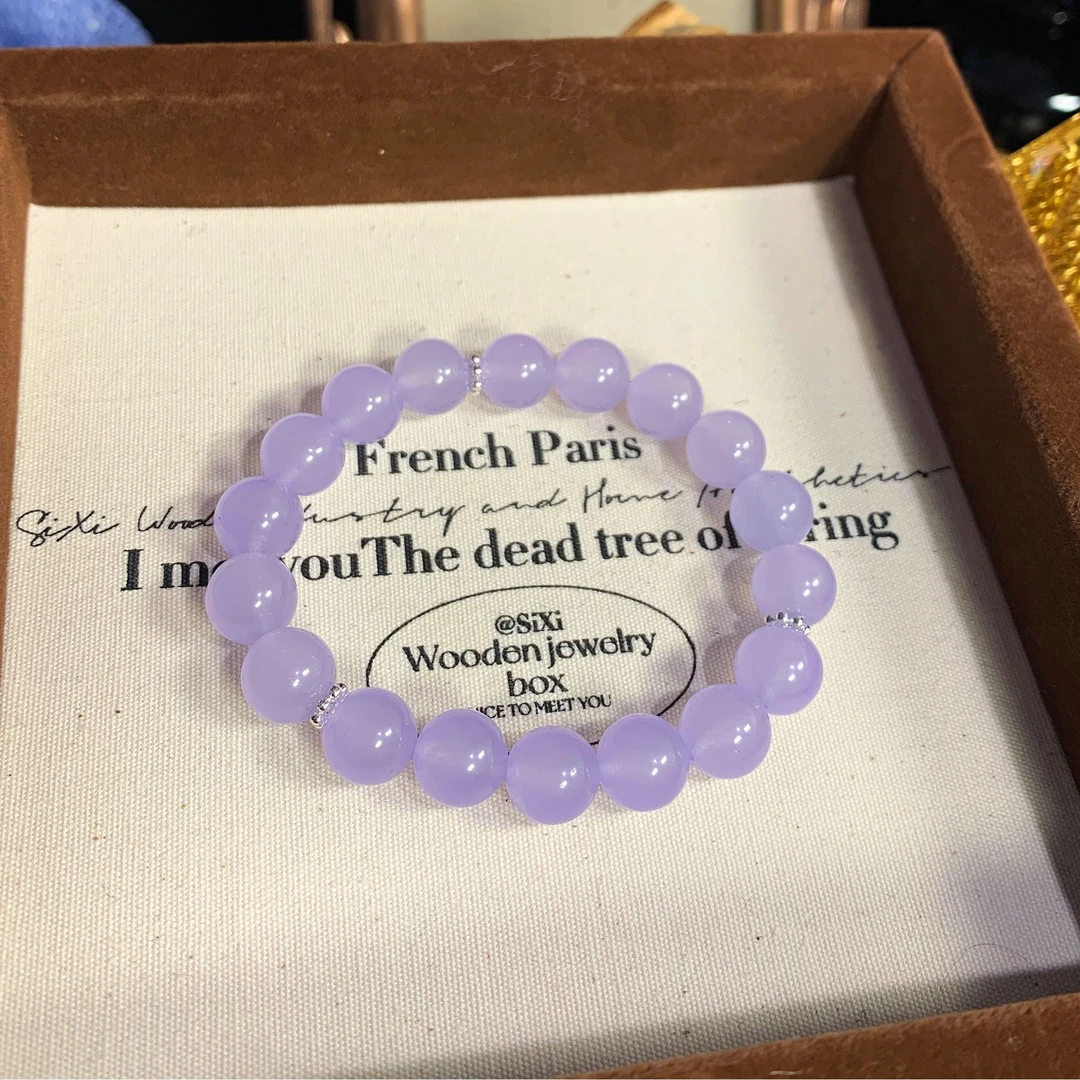 【云隐】紫玉髓天然手链手串发一