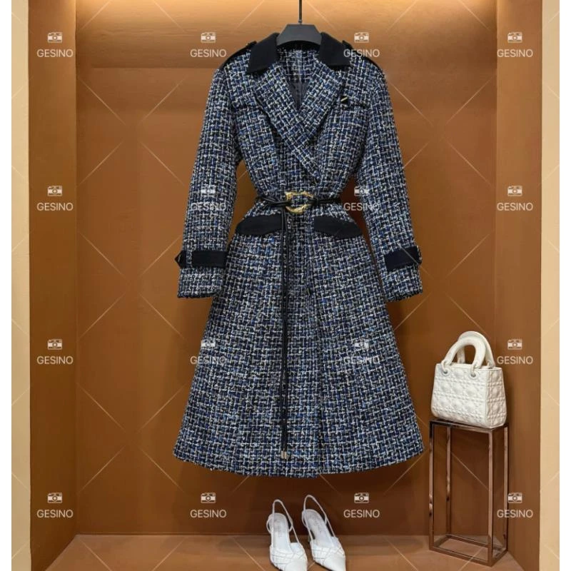 秋冬气质小香风时尚设计师中长款羽绒服 QD-2024875