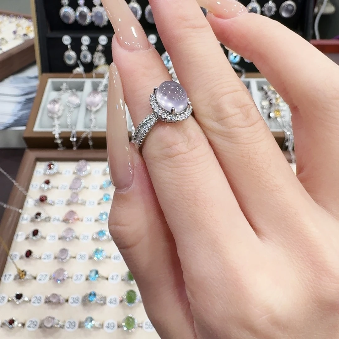 x****银S925镶嵌萤石戒指