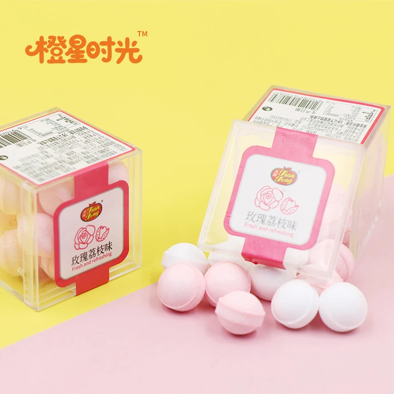 玫瑰花茉莉花香体糖接吻约会吐息薄荷糖口气清新持久高颜值盒装