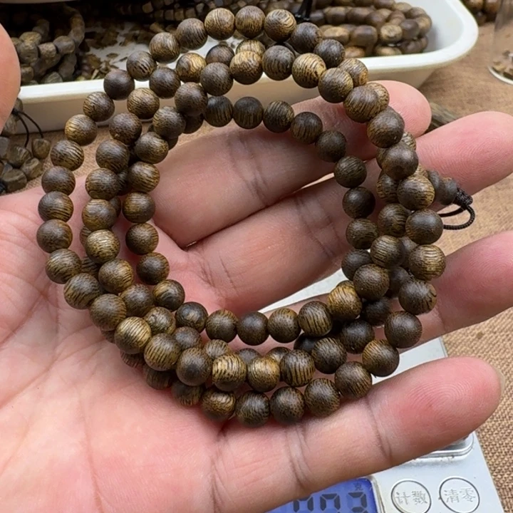 半***斋手串沉香张勺子手串12克加