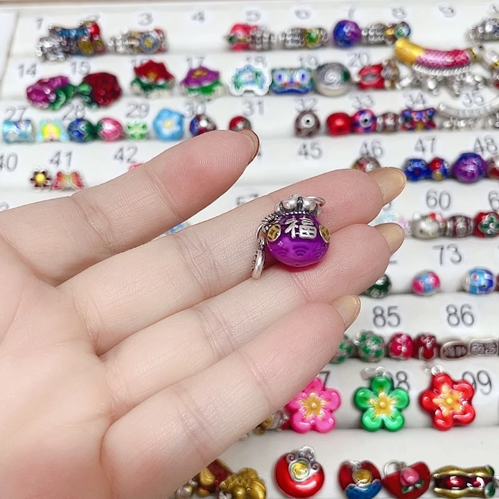 ℳ***࿚足银珐琅彩足银配件