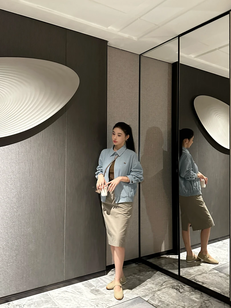 【BAGALIO】【自我轮廓】纯棉工装时尚交叉半身裙2969