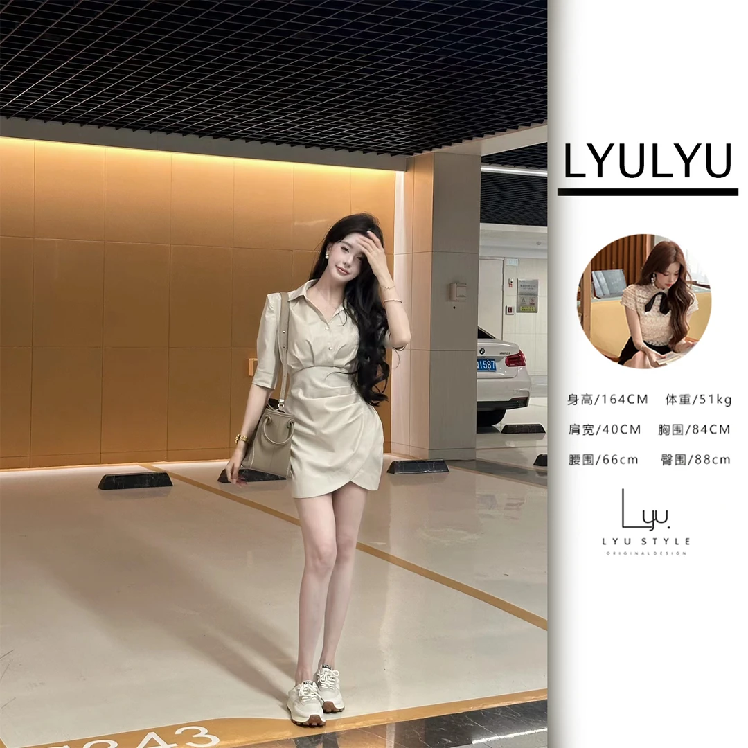 LYU【伦敦假日】高级感气质显瘦衬衫连衣裙 VVX4LYQ2824