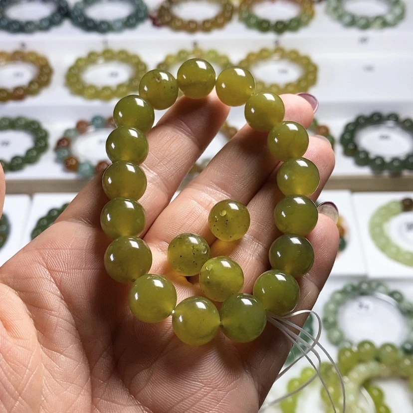 【闪购商品】未镶嵌岫玉手链逍*客卡12
