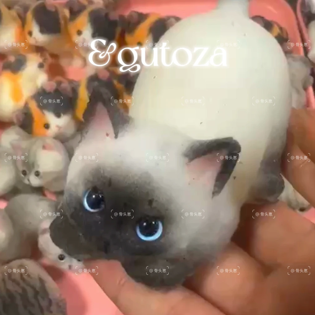 【暹罗趴趴猫】可爱小猫·骨头自制纯手绘捏捏