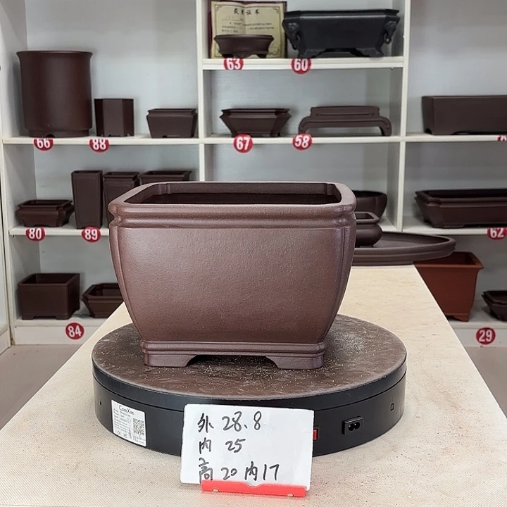 花盆紫砂抽角四方