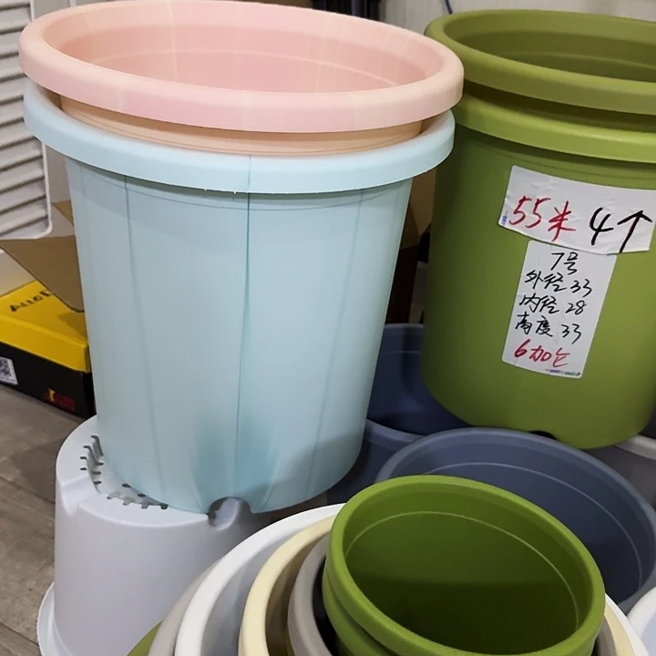 白绿串色7号口径33高33无托6个