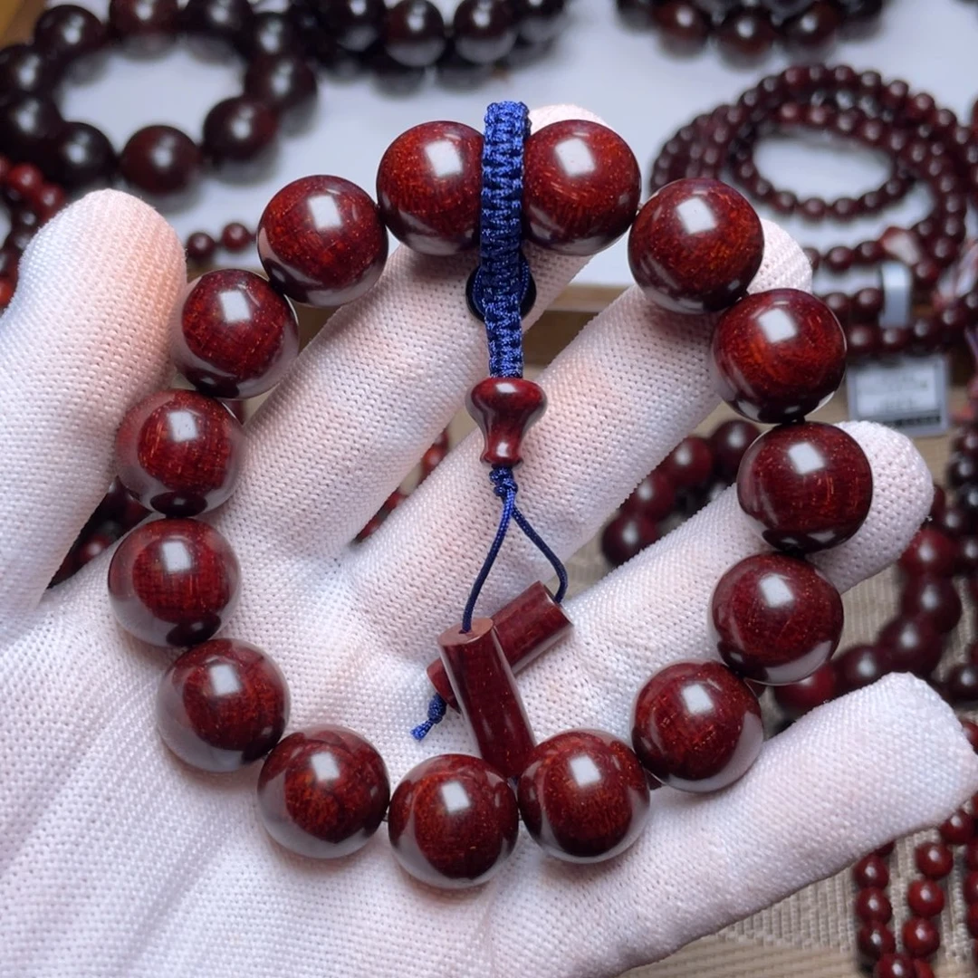 致***蓝小叶紫檀手串/手链原汁原味1.5龙鳞