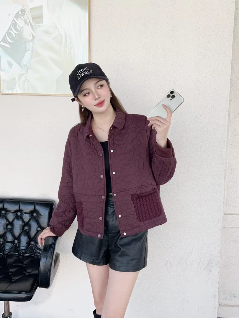 开衫针织长袖百搭纽扣气质短外套女小香风翻领秋季秋冬运动风