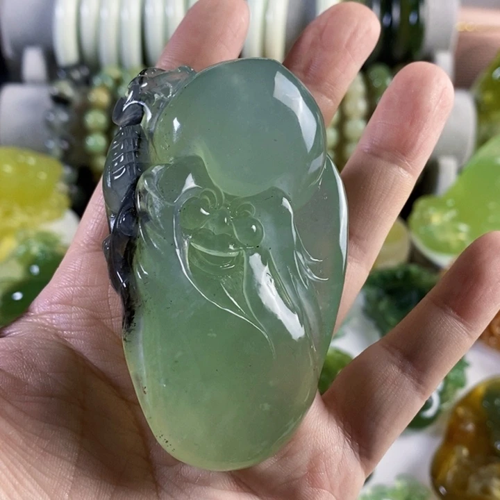 未镶嵌岫玉手把件