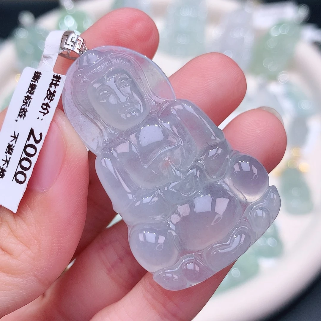 颈饰18K金镶嵌翡翠45.7-27.7-5.8