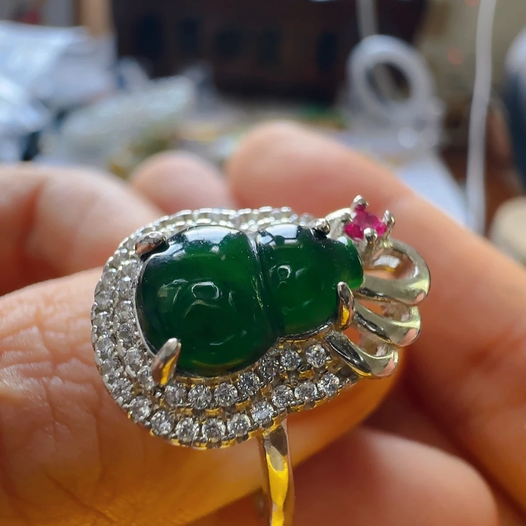 翡翠银S925镶嵌颈饰翡翠40