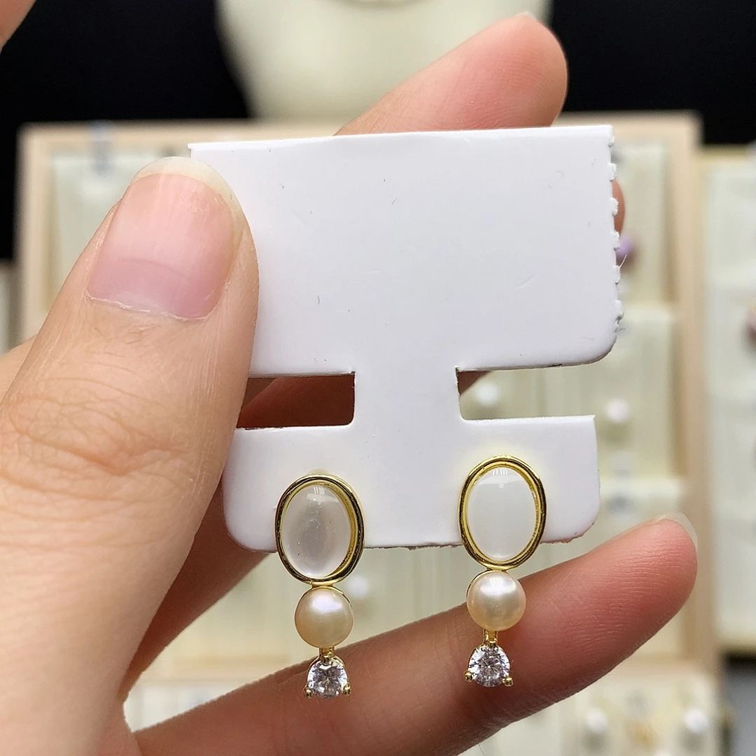 淡水珍珠银S925镶嵌颈饰