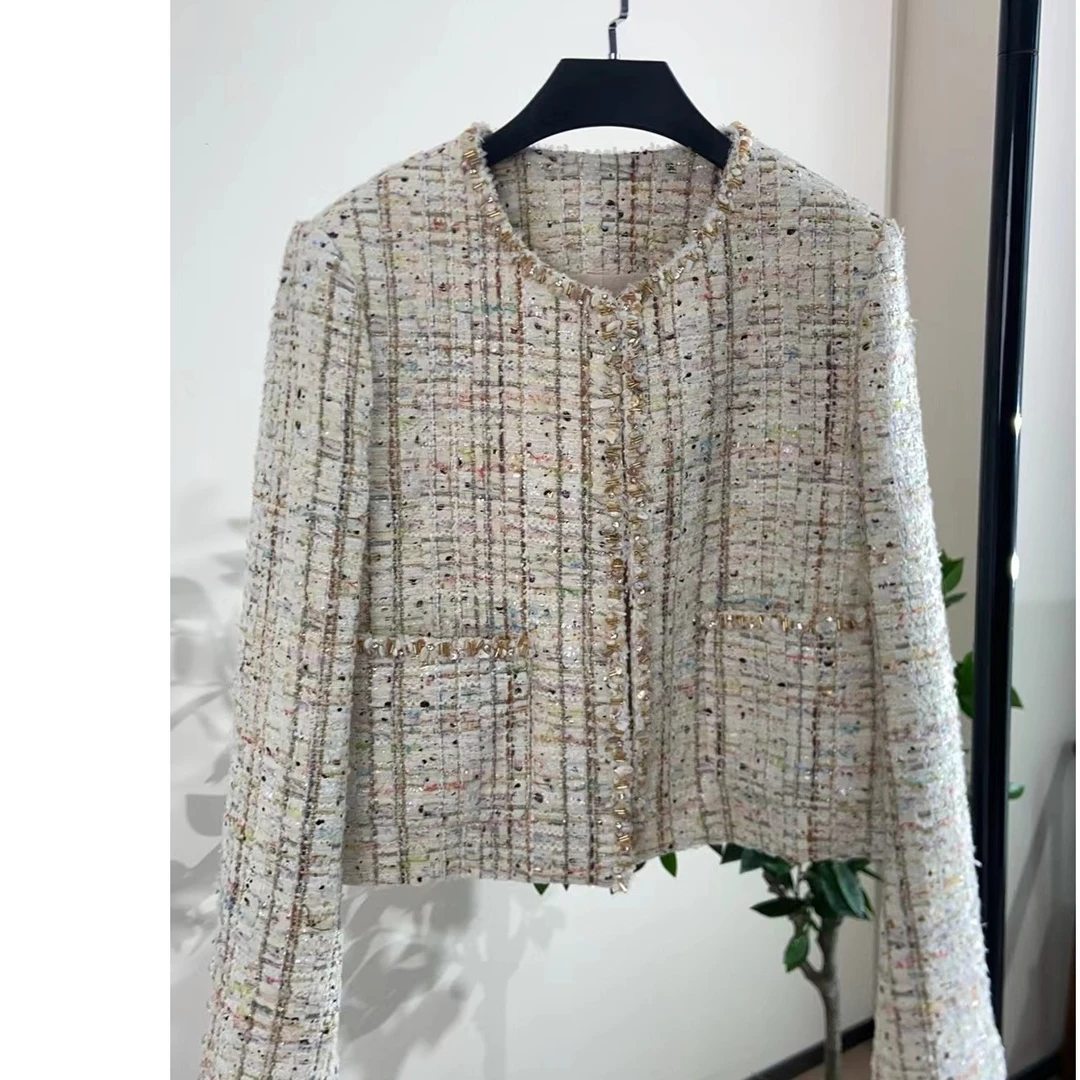 花边全手缝的一件高奢小香风外套（241066）2532