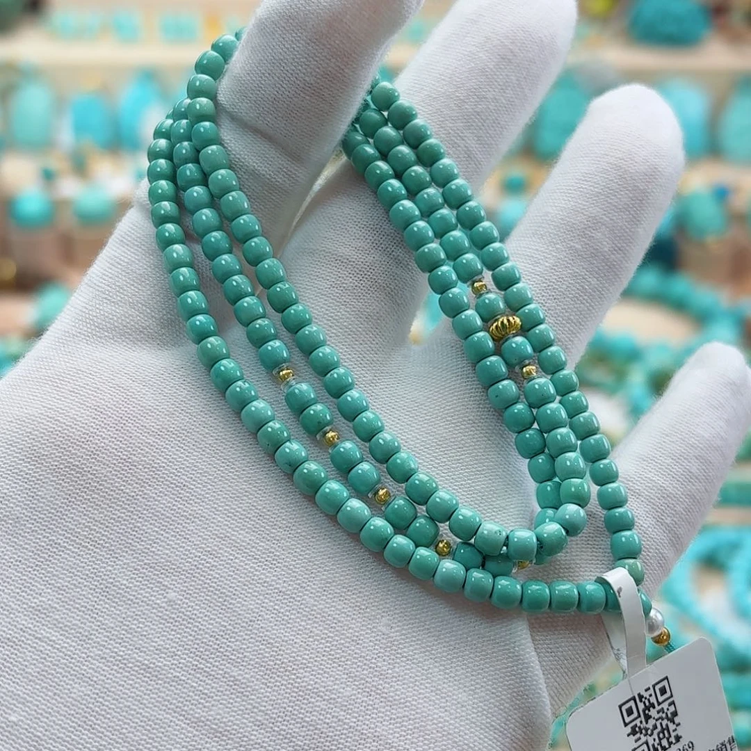 绿松石18K金镶嵌珠宝奇石