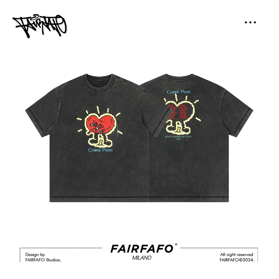 FAIRFAFO林肉肉【发光爱心印花T恤】TXAL4B302