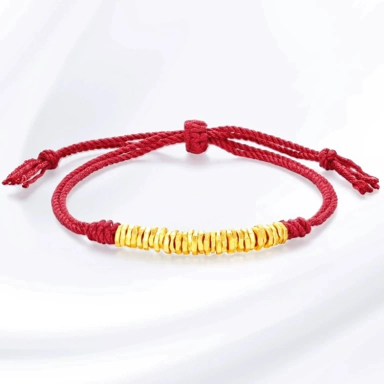 足银手链 女款手工编绳情侣可调节编织红手绳闺蜜盘缠手串手绳