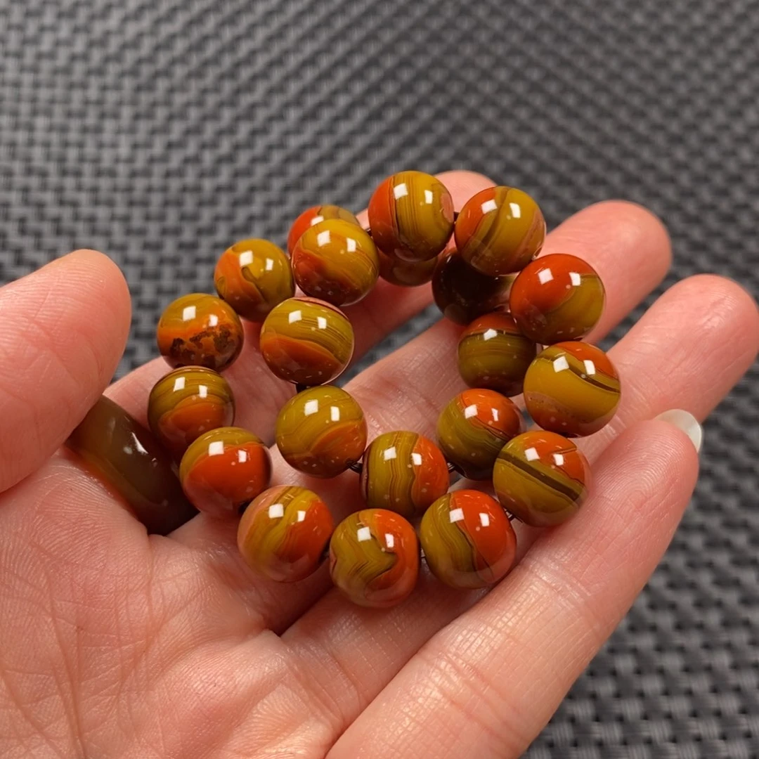 玛瑙/玉髓手串未镶嵌?***?战国红手串