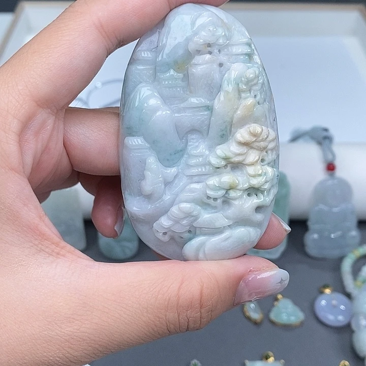 翡翠未镶嵌颈饰12345678