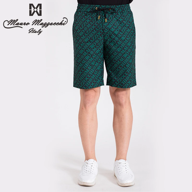 Mauro/玛路男士个性印花短裤修身速干运动休闲潮流透气夏 5318