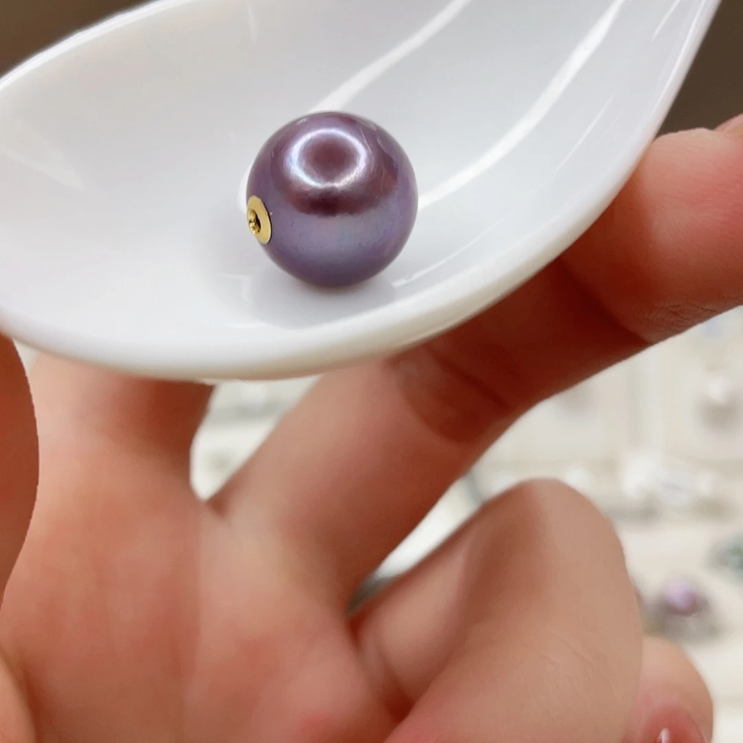 淡水珍珠颈饰18K金镶嵌