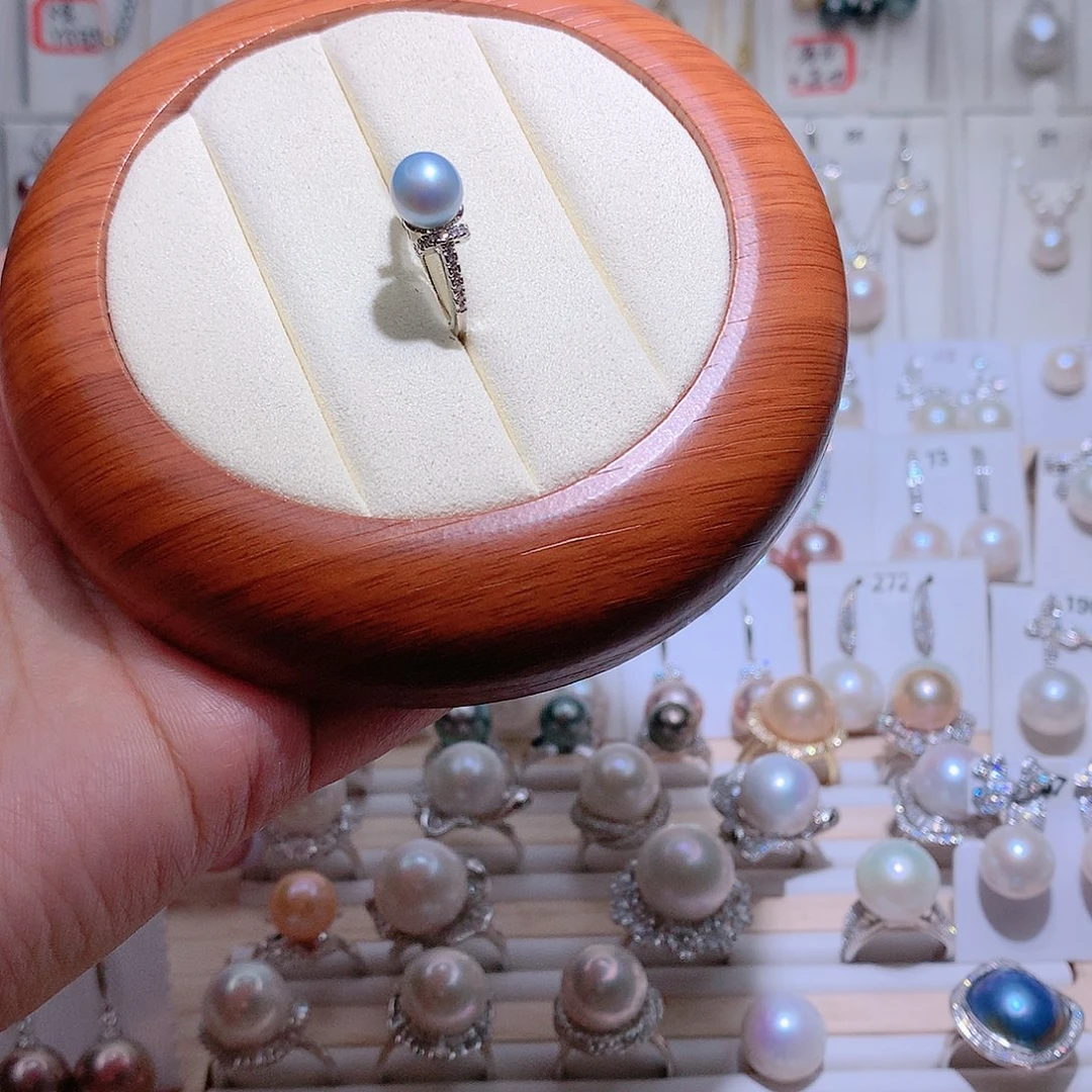 淡水珍珠戒指未镶嵌CC7-8mm