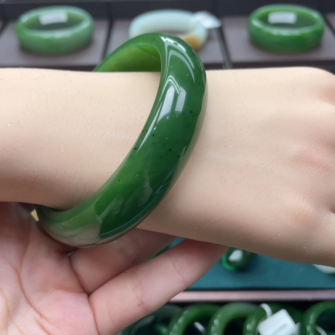 和田玉（碧玉）未镶嵌手镯60.61