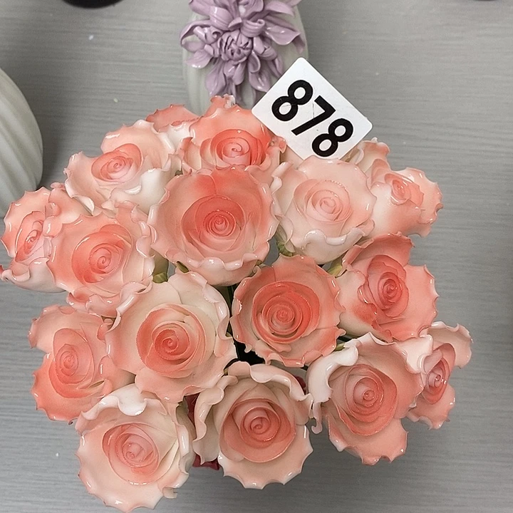 陶瓷陶瓷材料18朵组合