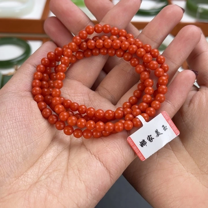 南红玛瑙手串未镶嵌
