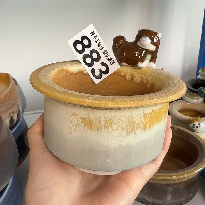 景德镇手工陶瓷盆 口9
