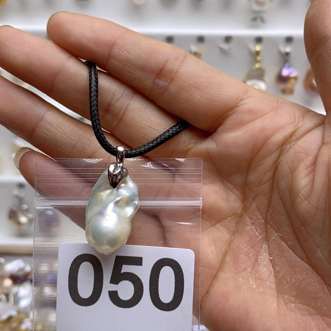 淡水珍珠颈饰银S925镶嵌50