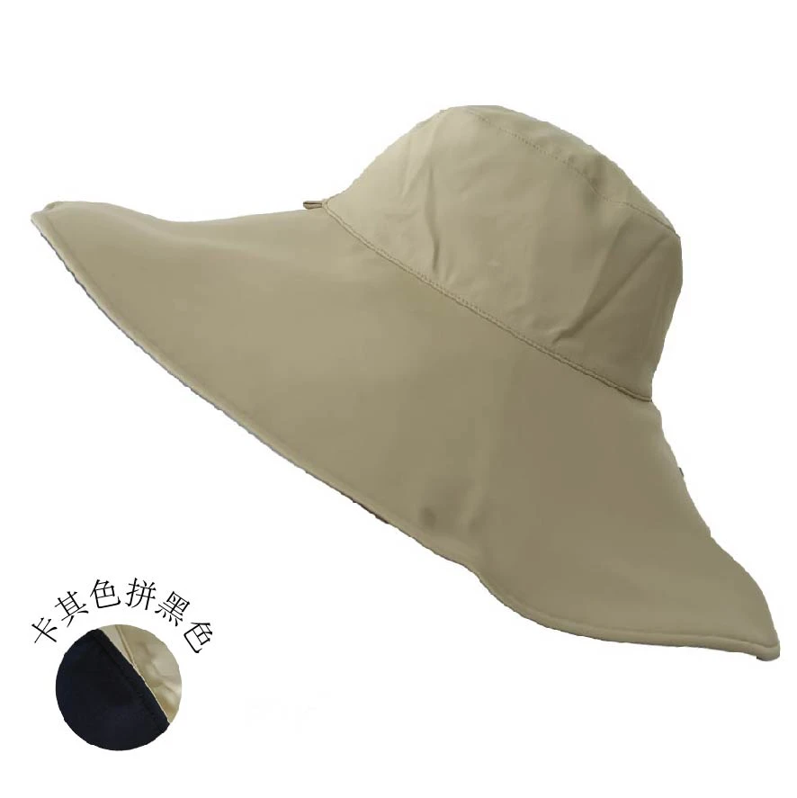【汤汤专属】渔夫帽双面戴加大帽檐02178遮阳宽帽檐防晒帽可折叠